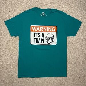 Star Wars Disney Parks Its A Trap! Cotton Men’s Green Graphic T-Shirt Size M